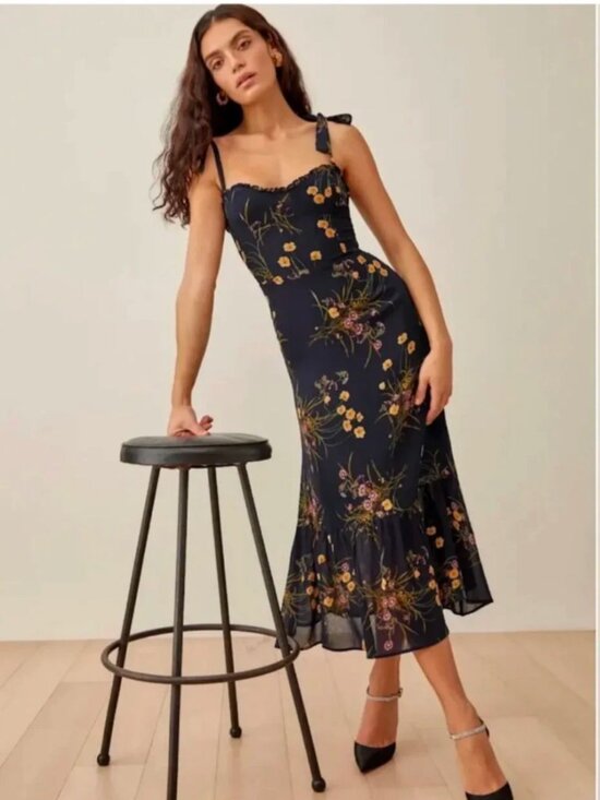Reformation Dresses & Skirts - Navy Floral Reformation Nikita Dress